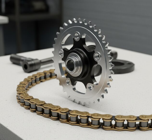 Pignons et chaînes de motos