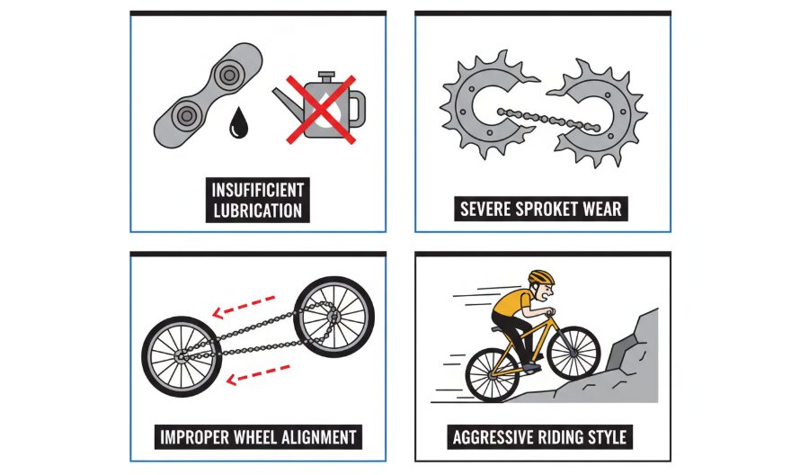 Raisons de l'usure accélérée de la chaîne