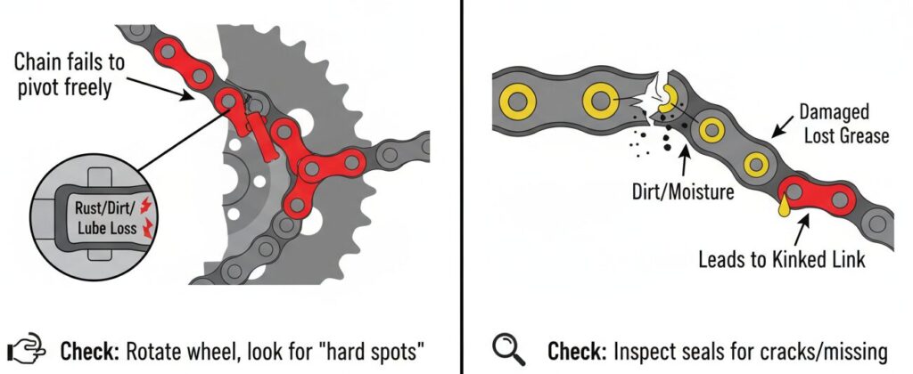 Устранение неисправностей навески мотоцикла (перегибов) и повреждений уплотнений