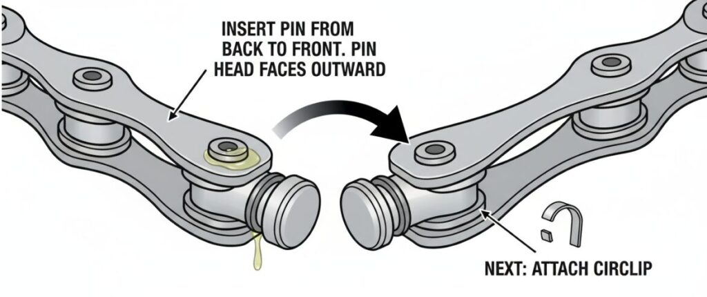 Pasos para instalar la cadena de transmisión de una motocicleta