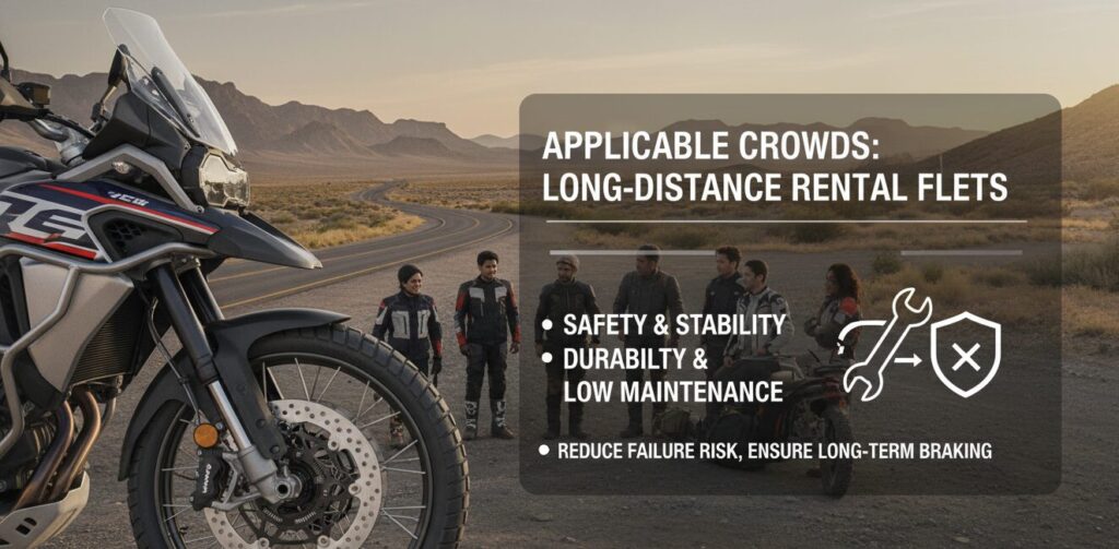 4 Piston Motorcycle Caliper Applicable Crowds To Long-distance motorcycle and locomotive rental fleets