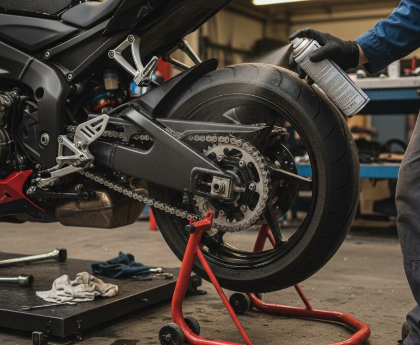 Смазка цепи мотоцикла