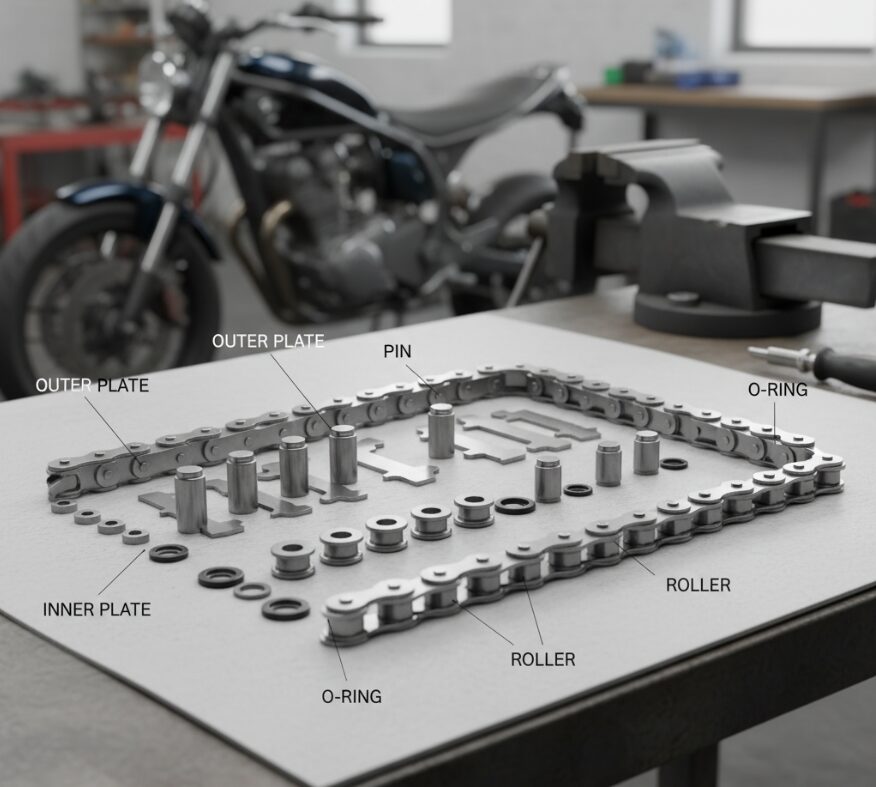 The composition of motorcycle chain