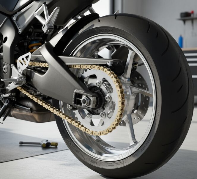 Изображение заднего колеса мотоцикла