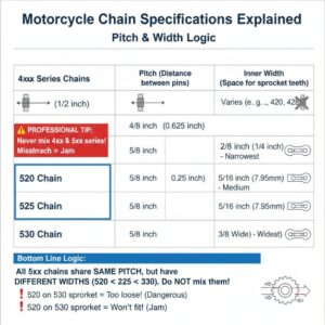 Motorcycle Chain Size Chart Decoded