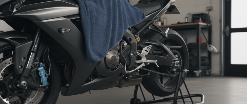 Mount the motorcycle