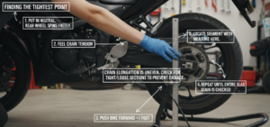 ¿Se puede tensar una cadena de moto sin caballete?