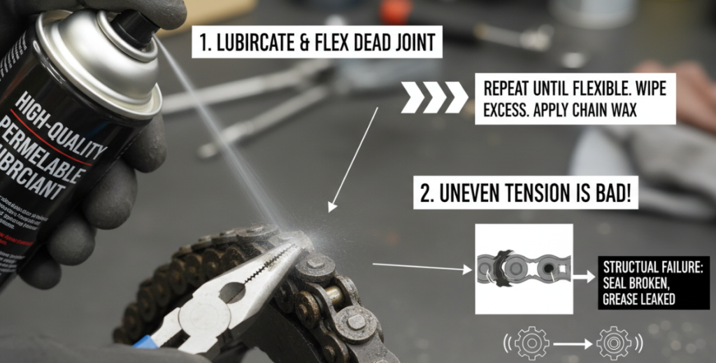 Недостатки неравномерного натяжения цепи мотоцикла.