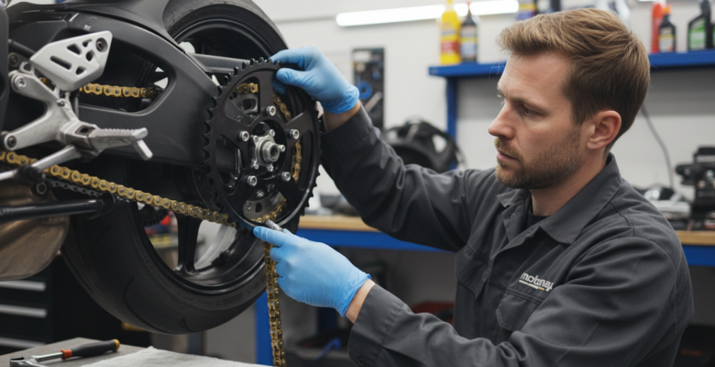 L'ingénieur qui installe la chaîne