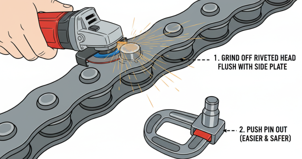 Методы уменьшения длины мотоциклетной цепи.