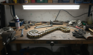 Wie oft die Motorradkette zu schmieren ist