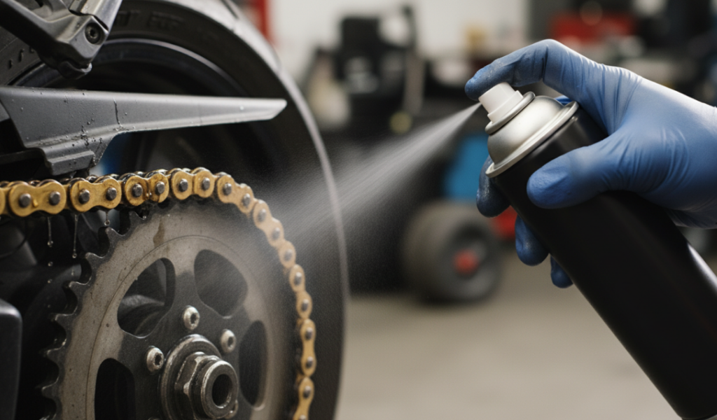 Kettenöl aufsprühen