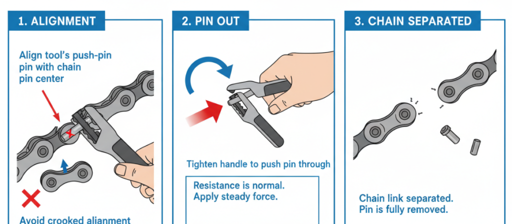 How to remove a motorcycle chain