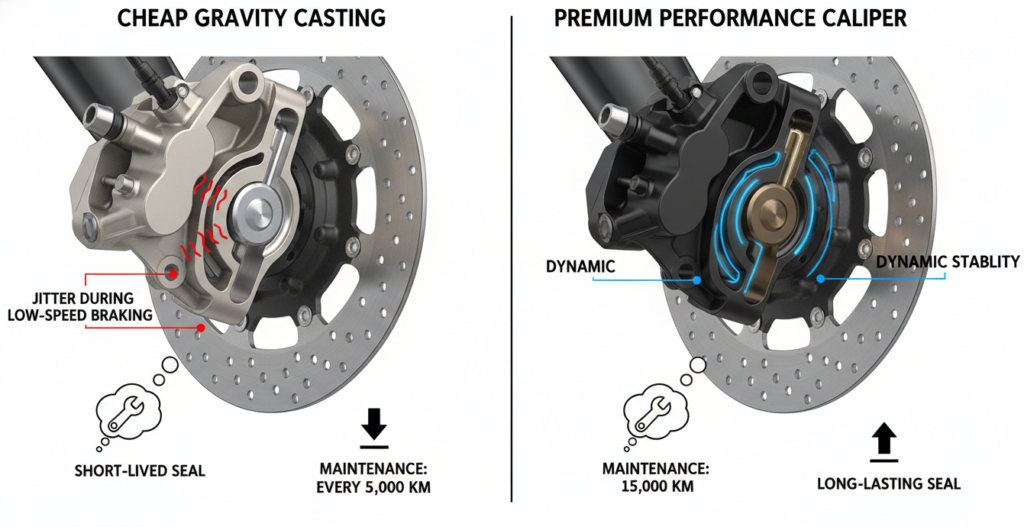 Задний тормозной суппорт для мотоцикла точка сравнения