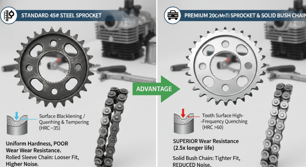 Motorcycle Sprocket Chain comparison point