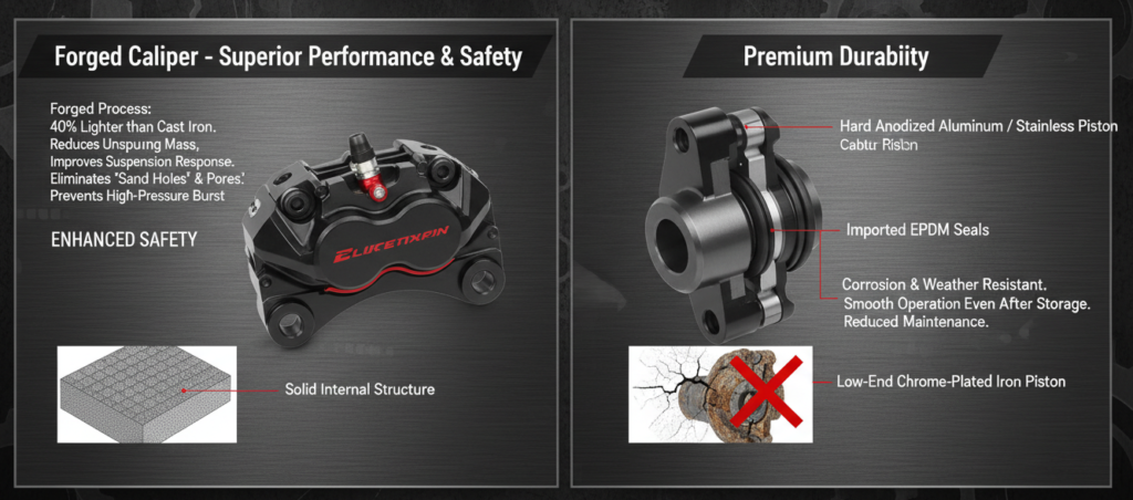 Motorcycle Front Caliper Comparison Points